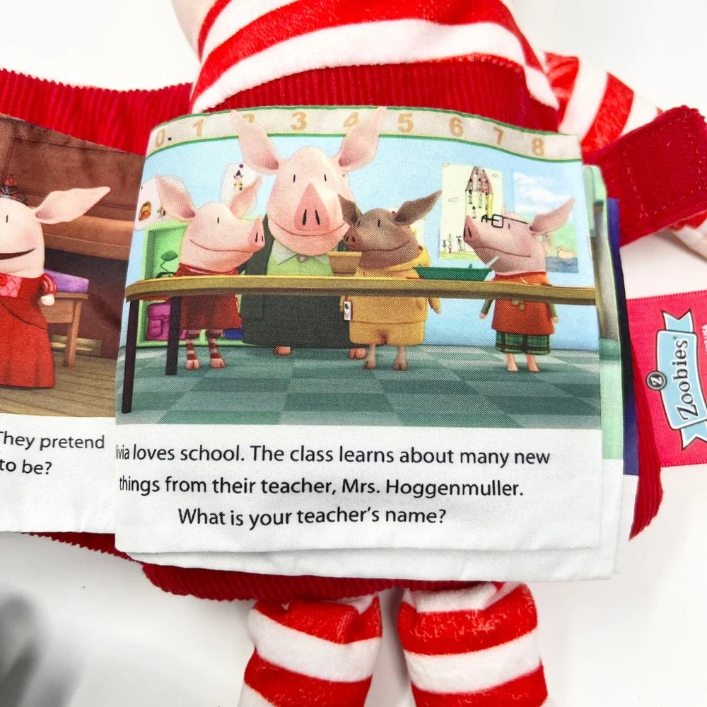 Olivia The‎ Pig Storybook By Zoobies Book Buddies Plush Doll